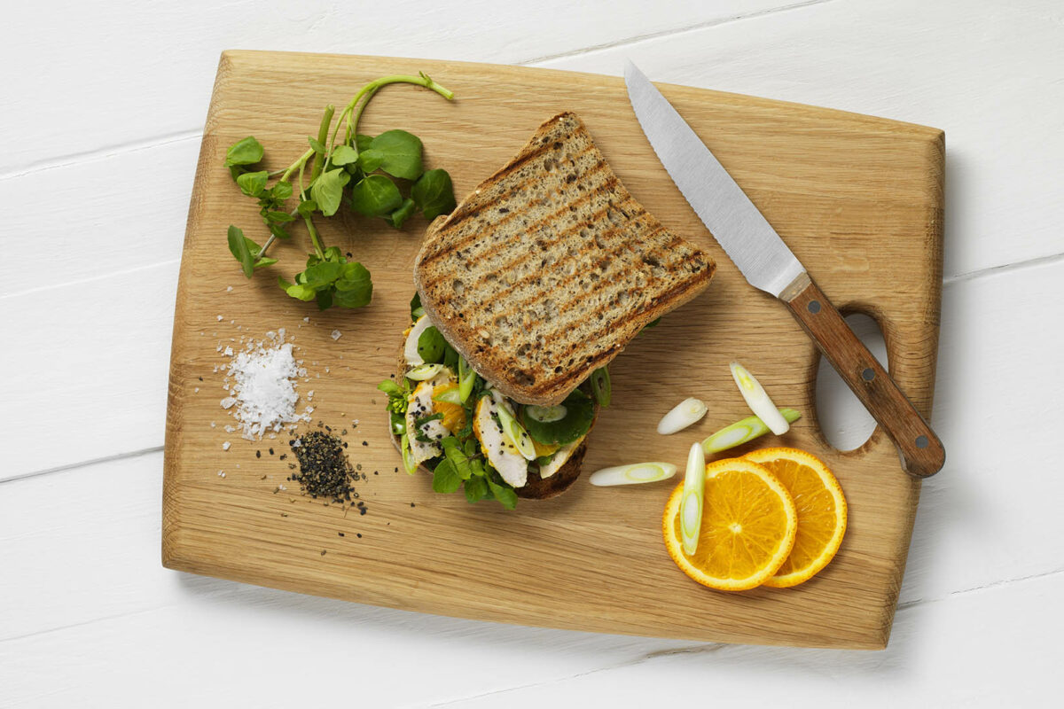 Gluten Free Chicken, Watercress & Orange Sandwich