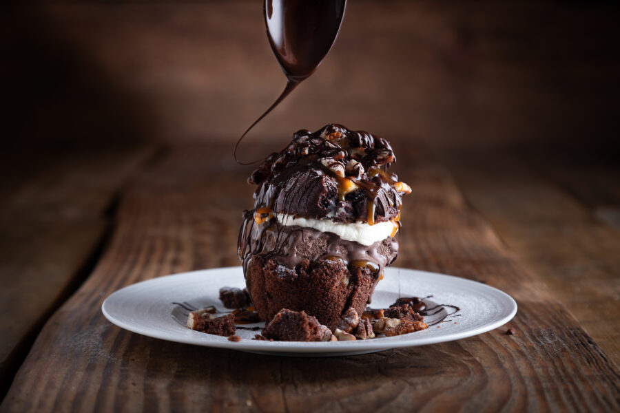 Chocolate Fudge and Pecan Muffin