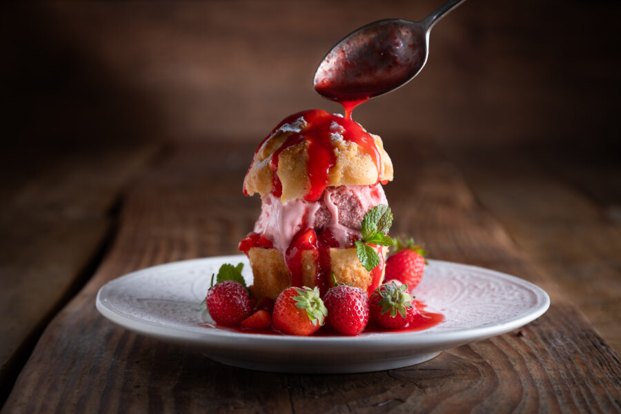 Lemon, White Chocolate & Strawberry Muffin